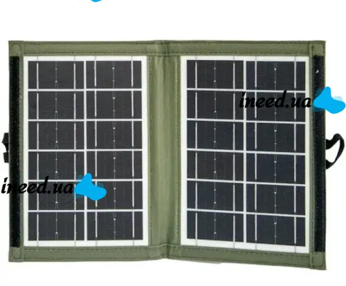 Складная солнечная панель батарея Solar Panel CCLamp CL-670 7W с USB выходом для зарядки телефона, Портативная зарядная станция трансформер от солнца