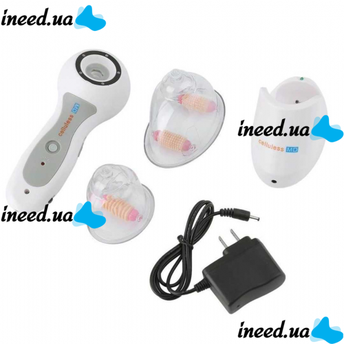 Вакуумный массажер от целлюлита Celluless MD BN-027 ручной антицеллюлитный массажер Целлюлес МД для всего тела роликовый инфракрасный лимфодренажный