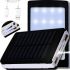 Портативний зарядний Power Bank Solar 90000 mAh C Led ліхтариком УМБ Metal Чорний На сонячній батареї Павербанк, зовнішній акумулятор, PowerBank 