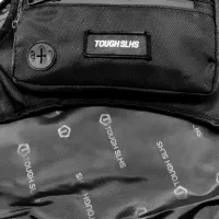 Tough Slhs 125 tactical vest chest bag with 2 compartment pockets, headphone output and adjustable chest straps Black