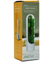 Контейнер органайзер для хранения зелени Herb Saver HZ-11 25 см кухонная емкость для трав с подставкой резервуаром для воды в холодильник 110 мл