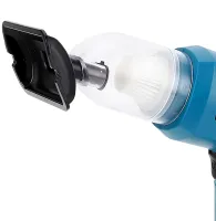 Аккумуляторный пылесос Makita CVC-21 21V с насадками, беспроводной ручной автопылесос Макита 3 режима скорости для сухой уборки в авто и дома Синий