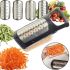 Набір терок Soft Touch Container Grater Set 4 в 1 Ручна овочерізка, мультислайсер для нарізки овочів і фруктів зі змінними насадками і контейнером