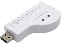 Зовнішня звукова карта USB 8.1 Piano зовнішній звуковий адаптер для ноутбука і ПК комп'ютера, Аудіокарта юсб з кнопками управління 8.3х4.3 см