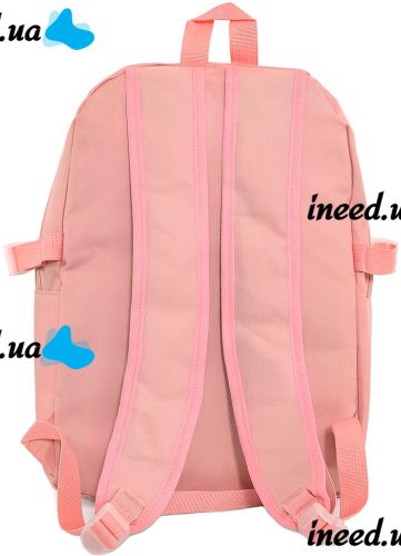 Школьный набор сумок Fashion SG5017 4 в 1 для девочек, подростковый комплект в школу, рюкзак на 16 л сумка шоппер пенал, ранец со значком Розовый