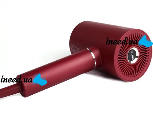 Professional hair dryer for styling and drying VGR V-431 Red with an ionization nozzle, overheating protection and cold air mode 1800W