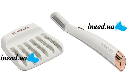 Женский триммер для лица Flawless Dermaplane Glo светодиодная женская бритва с LED подсветкой для удаления волос с бровей 6 лезвий на батарейках