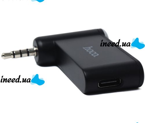 Автомобильный Bluetooth адаптер Hoco E58 140 mAh беспроводной трансмиттер для магнитолы, авто FM ресивер, модулятор в машину с блютуз AUX 3.5 мм