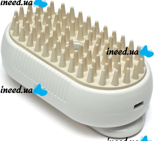 Паровая щетка для котов и собак Steamy Pet Brush E-W3317 электрическая расческа с распылителем пара для вычесывания шерсти животных USB XL-889