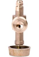 Кран переходник для газовых баллонов INTERTOOL GS-0009 вентиль с предохранительным клапаном маховиком 21.8 мм для туристических горелок Y-10