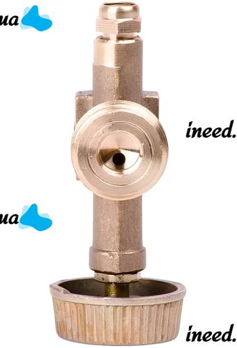 Кран переходник для газовых баллонов INTERTOOL GS-0009 вентиль с предохранительным клапаном маховиком 21.8 мм для туристических горелок Y-10