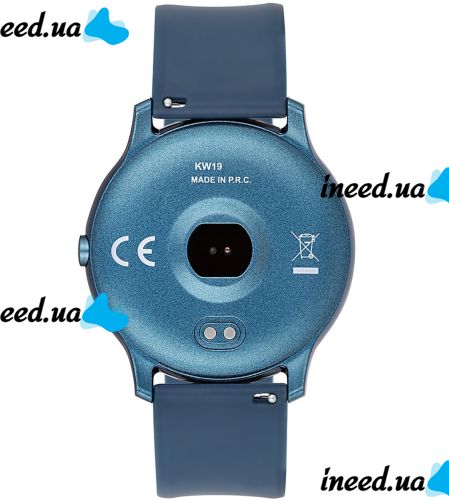Наручные Смарт часы Smart Watch KW19 Blue 44mm c измерением давления и фитнес трекером Умные Bluetooth часы с тонометром и пульсометром Синие