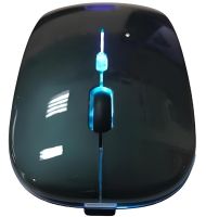 Бездротова комп'ютерна мишка Zornwee AP100 Bluetooth з RGB підсвічуванням на акумуляторі, ігрова акумуляторна миша BauTech з 2.4 GHZ для комп'ютера Чорна