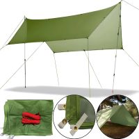 Travel Waterproof Awning MHZ NF-00008365 Green 3x3 m from rain and sun, Camping Tent with Silicone coating in a Green cover