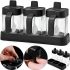 Набір контейнерів баночок Seasoning bottle set XL-730 3 відсіки по 400 мл для зберігання приправ і спецій, Комплект ємностей з кришками і ложками