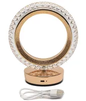 Настольная лампа-ночник Circle Table Light PC-8217 сенсорный ночник круг, светодиодная лампа светильник с кристаллами на акриловой подставке 3 режима