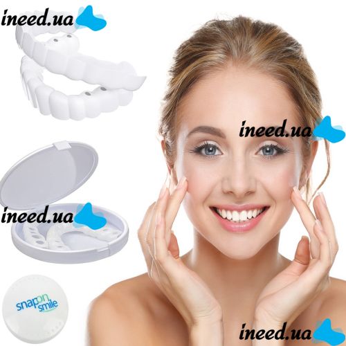Removable veneers for upper and lower jaws SnapOn Smile Veneers LY-11 for teeth, Snap On Smile Veneers 2 jaws with case, False teeth top, bottom