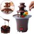 Шоколадний фонтан Фондю Mini Chocolate Fondue Fountain LY-280 на 2 яруси 60W, Фондюшниця міні фонтан для шоколаду з харчової нержавійки, Коричневий