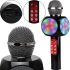 Wireless Karaoke Microphone WSTER WS-1816 Bluetooth USB AUX FM with Built-in Speaker and 4 Timbres of Voice on Battery with Speaker WS1816 Black