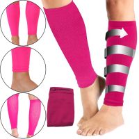 Поддерживающие компрессионные гетры Copper Fit Calf Compression Sleeves, Облегающие гольфы с фиксацией икр, Бандаж для поддержки голени Розовые