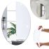 Mirrored Oval Acrylic Self-adhesive Wall Sticker 27x42 cm , Shatterproof Flexible Acrylic Mirror Sticker Self-adhesive for Bathroom