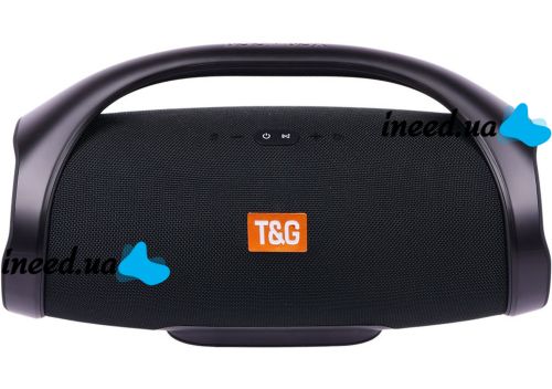 Большая беспроводная музыкальная колонка T&G Booms Box Big Черная с ручкой портативная акустика bluetooth в стиле T&G Boombox USB AUX для Android IOS