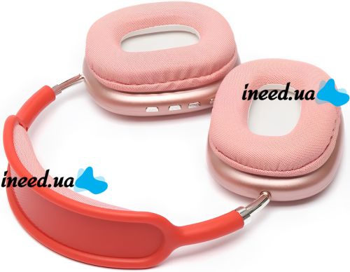 Накладные беспроводные наушники Bluetooth Macaron P9 Max с Aux полноразмерные блютуз стереонаушники со слотом карты памяти MicroSD, TF Card Красные