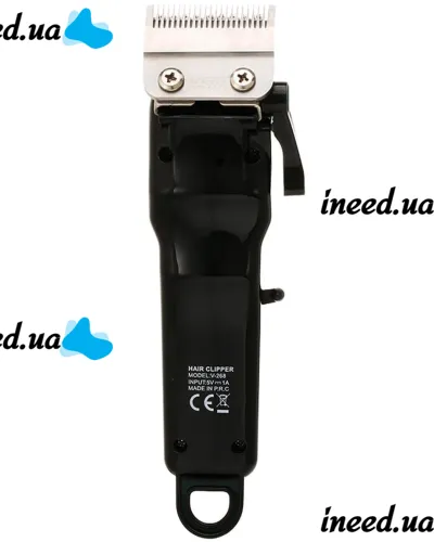 VGR V-268 10W cordless hair trimmer, 3 interchangeable attachments, cordless men's beard and moustache trimmer with LED display USB