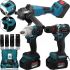 Cordless set Makita 3in1 Wrench DTW385 screwdriver DTW488 Angle grinder DGA506Z Makita 48V 5Ah with 2 batteries in a case