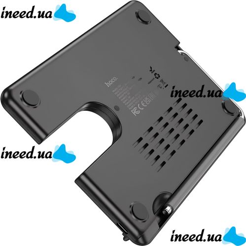 Беспроводное зарядное устройство Hoco Qi Geek Folding Black 3 в 1 магнитная зарядка магсейф для телефона и наушников IOS Android Type-C CQ1 Черная