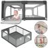 Дитячий ігровий манеж Harmony Comfort HRM-1218 120х180 см ігрова зона з москітною сіткою для дитячих ігор, сухий складаний басейн для малюків Сірий