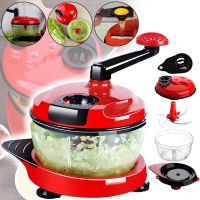 Ручной измельчитель овощей Keouke Chopper Food LG-006 2 в 1 кухонный мини блендер с тремя лезвиями и чашей на 1.5 л чоппер для измельчения мяса