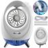 Table Fan with Humidifier Spray Cold Air Fan ZY-602 Cordless Air Conditioner Egg with Water Cooled Air and Backlight AND 441-2