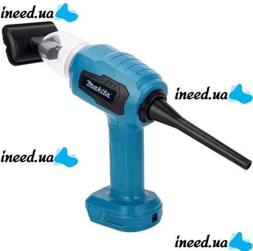 Аккумуляторный пылесос Makita CVC-21 21V с насадками, беспроводной ручной автопылесос Макита 3 режима скорости для сухой уборки в авто и дома Синий