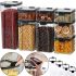 Набор контейнеров для сыпучих Food Storage Container Set 8 емкостей, прозрачные органайзеры, баночки для хранения пищевых продуктов, круп с крышками