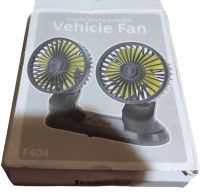 Автомобильный поворотный двойной вентилятор Vehicle Fan F404 4" с питанием от USB, охлаждающий мини-вентилятор 3 скорости на приборную панель