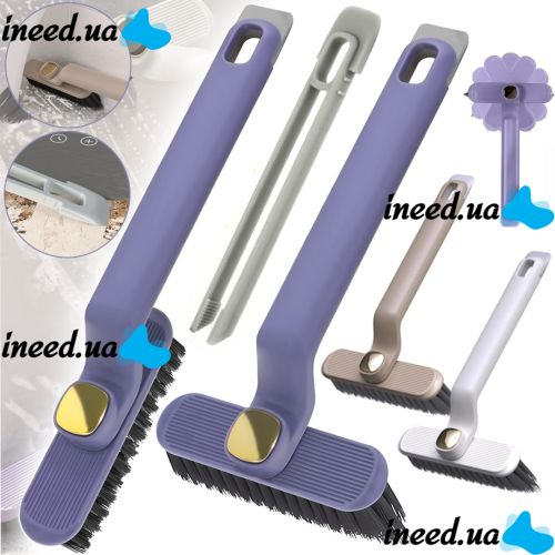 Универсальная щетка для читки щелей Gap brush AND 703 3 в 1 скребок вращающийся на 360 градусов с ручкой для уборки швов, щелей и труднодоступных мест FM227