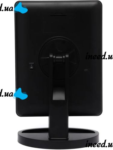 Косметичне сенсорне дзеркало для макіяжу Magic MakeUp Mirror обертається на 180 настільне дзеркало на підставці з підсвічуванням 22 LED USB Чорне