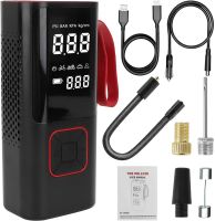 Автомобильный компрессор Car Air Pump ATJ-6988 аккумуляторный автокомпрессор с ЖК монитором, портативный насос для шин автомобиля и велосипеда