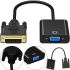 Monitor Adapter, U-993 DVI-D to VGA Adapter, Multimedia Converter for DVI2VGA-01 Video Card on 1080P 0.13m Cable Black