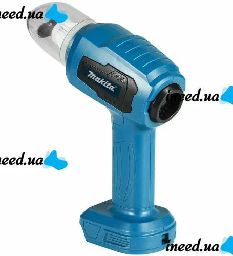 Аккумуляторный пылесос Makita CVC-21 21V с насадками, беспроводной ручной автопылесос Макита 3 режима скорости для сухой уборки в авто и дома Синий