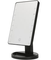 Косметичне сенсорне дзеркало для макіяжу Magic MakeUp Mirror обертається на 180 настільне дзеркало на підставці з підсвічуванням 22 LED USB Чорне