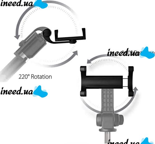 Селфи палка штатив Selfie Stick L01 70 см телескопический трипод для селфи, монопод тренога с держателем для телефона с пультом Bluetooth L-01