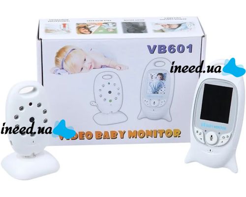 Smart Baby VB601 Wireless Baby Monitor with 2 Inch Screen, Rechargeable Color Night Vision Camera with Two-way Communication and Thermometer VB-601