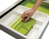 Универсальный раздвижной органайзер Expandable Drawer Organizer 34Х36.5Х5.5 см для кухонных столовых приборов, ложек и вилок в выдвижной ящик