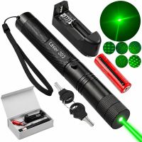 Потужна лазерна указка Green Laser Pointer YL - 303 1000mw, акумуляторний зелений лазер з ключем BL-303 діодний з насадкою ефектів для презентації