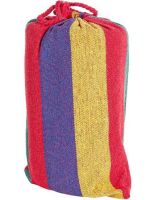 Suspended hammock 190x80 cm without slats Orange, single Mexican cotton fabric hammock without crossbars for lounging with cover, bag