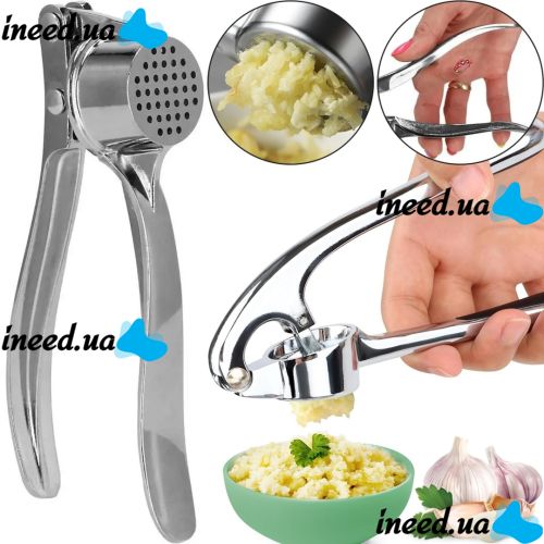 Ручной механический пресс чеснокодавка Garlic Press Springos KI0046 для измельчения чеснока из нержавеющей стали Измельчитель давилка чеснока орехов