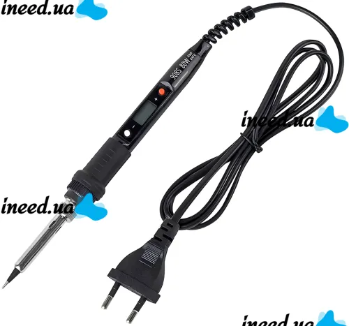 Электрический паяльник JCD 908S 80W с LED дисплеем и регулировкой температуры, паяльная станция с набором инструментов оловоотсосом и жалом в чехле
