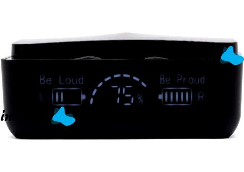 Беспроводные Bluetooth наушники M 90 PRO Black вакуумные блютуз наушники с микрофоном, Led дисплеем и индикатором заряда в кейсе USB M90 Черные